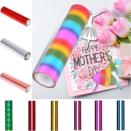 5m*15cm Roll Multiple Colour Heat Activated Foil/Foil Transfer Sheets/Glimmer Foil Hot Stamping Paper DIY Paper Leather Craft