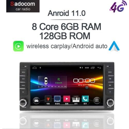Carplay7" PX6 2 din Android 10.0 Car DVD player 128GB ROM 6GB Car radio autoradio For Toyota Corolla Vitz Echo VIOS HILUX Terios