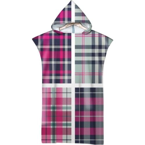 Colorful Stripes Seamless Pattern Outdoor Adult Hooded Beach Towel Poncho Bathrobe Towels Women Man Bathrobe AHT4