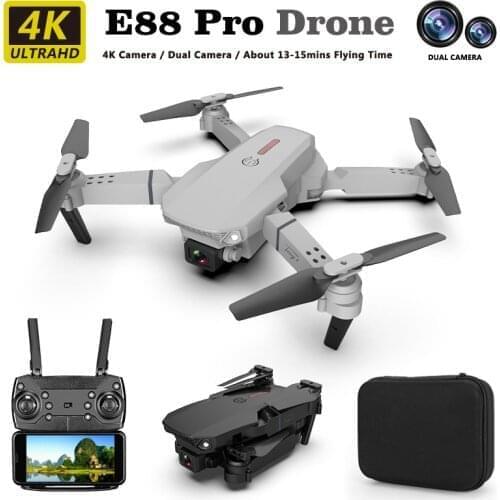E88 Pro 4k HD Dual Camera Drone Visual Positioning 1080P WiFi Fpv Drone Height Preservation RC Quadcopter Professional Drones