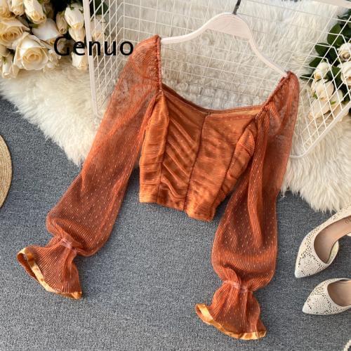 Женские короткие рубашки Genuo China At AliExpress