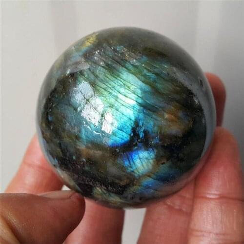 50MM Natural Labradorite Crystal Sphere Ball Madagascar