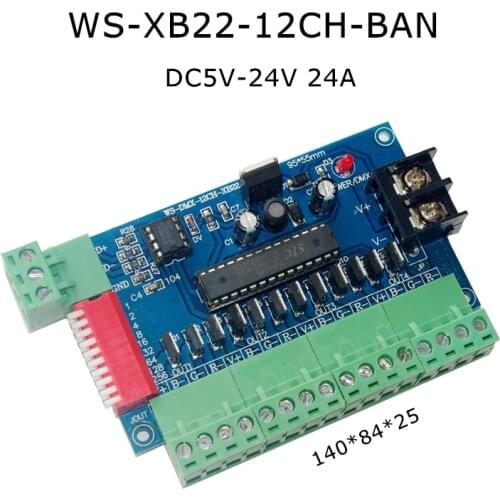 WS-XB22-12CH-BAN Constant Current 12 Channel DMX512 Dimmer Decoder Controller