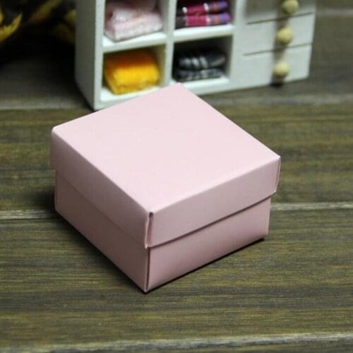 50pcs Baby Pink Cardboard Mini Box SIZE 6.5*6.5*3.8cm DIY Handmade Paper Candy Box Soap Box Jewelry Packing Gift Box