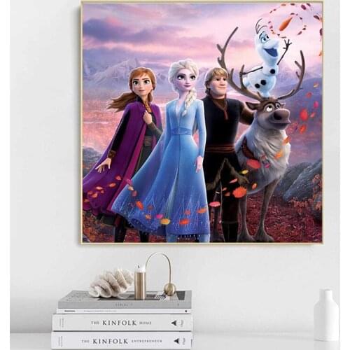 Disney Minnie Mickey Art HD Creative Canvas Painting Posters and Print Wall Art Picture for Living Room Children Girl Room Decor