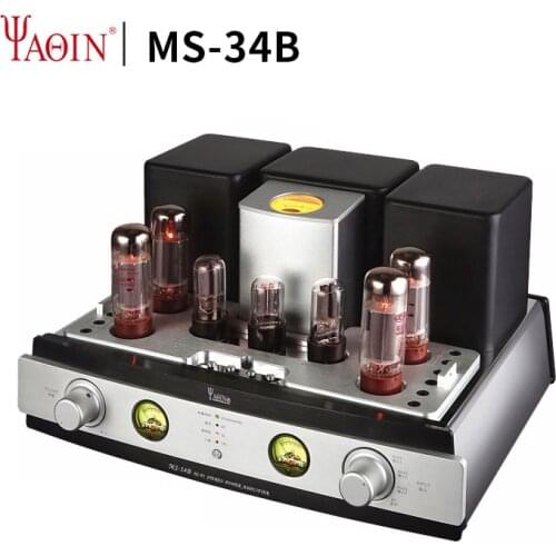 YAQIN MS-34B HIFI EL34 tube amplifier combined push-pull Bluetooth power amplifier TR UL tube preamplifier