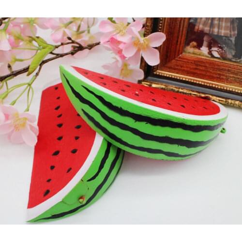 18cm Slow Rising Squishy Jumbo Watermelon Fruit Scented Bread Squeeze Toy Decor