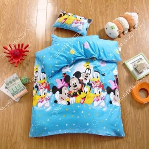 Mickey Minnie Mouse Kindergarten Baby crib Bedding Sets Disney Comforter Cover Mattress Bed Girls Boys Kid Cartoon Home Decor