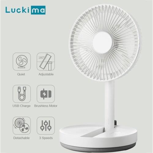 Multifuntional 8000mAh Foldable Table Stand Fan USB Rechargeable Adjustable Height Portable Desktop Fan for Home Office Outdoor