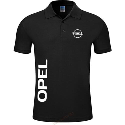 Mens Fashion Short Sleeve solid Opel Polo Shirt Summer Casual Polo Shirt