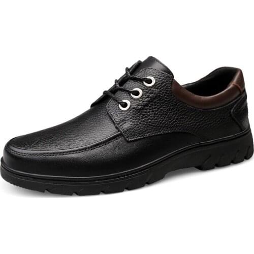 Genuine Leather Mens Casual Leather Shoes Busienss Work Shoes Large Size 37-46 Cross-border Casual Shoes Zapatos De Hombre