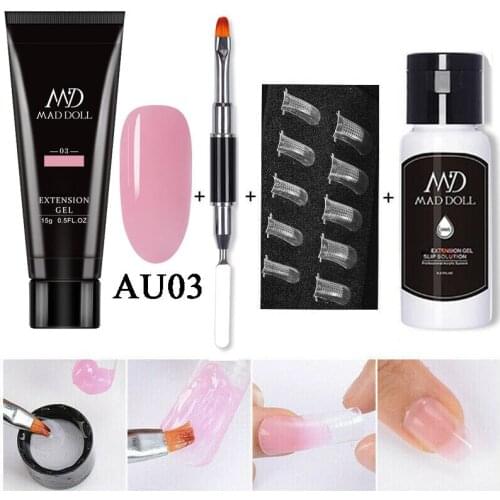 KOSKOE Extension Gel Kit 15ml Quick Building Gel Tools Manicure Set For Finger Extend Building Gel Soak Off UV Gel Varnish