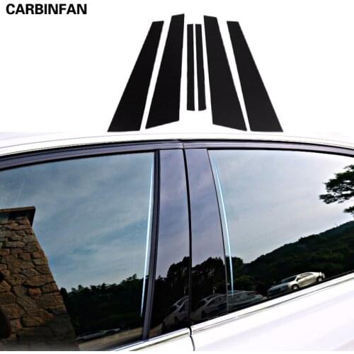 6pcs/set Car window pillar Trim Central column mirror paste BC Post Cover Sticker For BMW F30 328i 335i Trim Accessories C1851