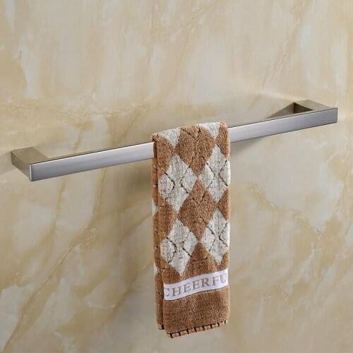 New Arrival SUS 304 stainless steel Single towel bar square towel rack in the bathroom wall mounted towel holder Free shipping