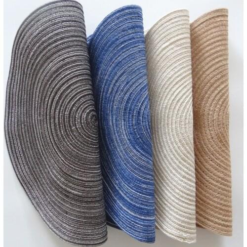 Coaster Table Mat For Kitchen Table Cotton Linen Insulation Pad Solid Round Design Placemats Non Slip Dining Table Decoration