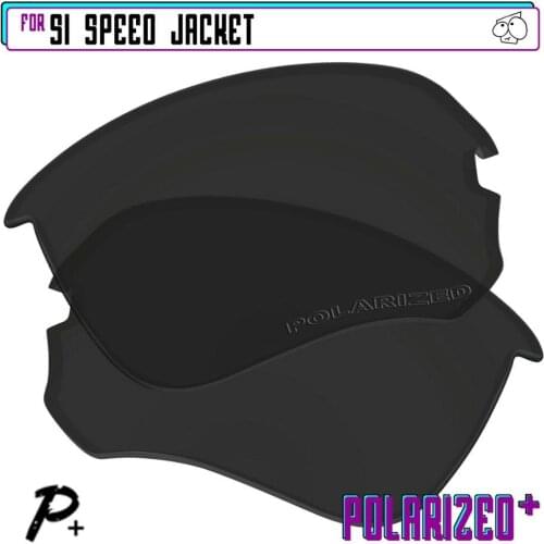 EZReplace Polarized Replacement Lenses for - Oakley Si Speed Jacket Sunglasses - Black P Plus