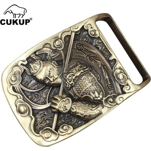 CUKUP Many Models Options Unique Design Animal Pattern Brass Buckle Metal for 3.7-3.9cm Wide Belt Paties Buckles for Men BRK018