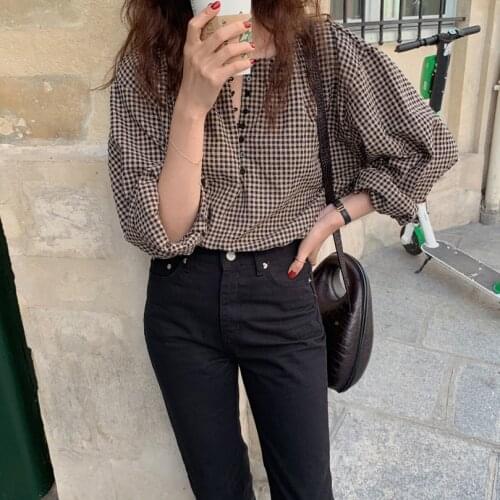 Женские рубашки в клетку SexeMara China At AliExpress