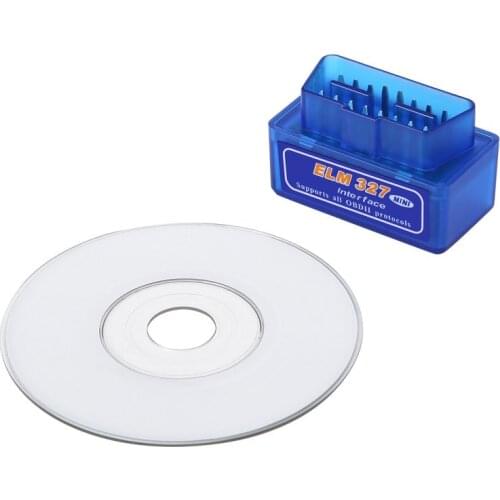 Super Mini ELM327 Bluetooth ELM327 Power Switch V2.1/V1.5 On/Off Button OBD2 Car Diagnostic Tool Multi-Languages OBDII Protocols