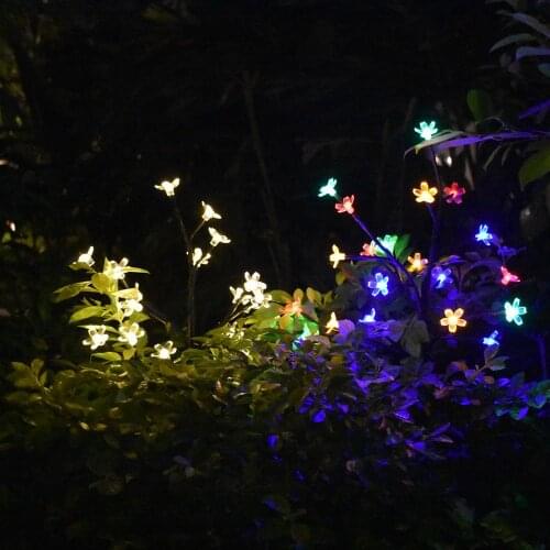Solar Outdoor Garden Decoration Lights 20 LEDs Solar LED Fairy Waterproof Tree shaped night lamp Christmas Wedding Party Decor