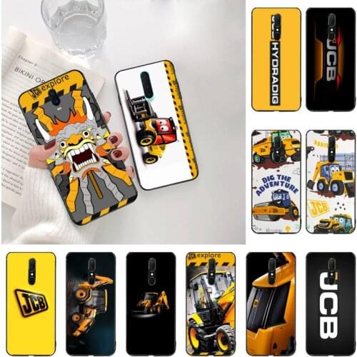 YJZFDYRM JCB excavator Luxury Unique Phone Cover For Oppo A5 A9 2020 A5S Reno2 z Renoace 3pro Realme5Pro
