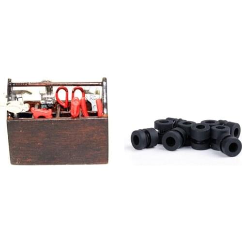 1set Mini Repair Toolbox for 1/10 Axial SCX10 TAMIYA & 20Pcs M3 Anti Vibration Rubber Damper Balls for FPV F4 F7