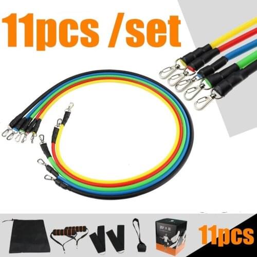 11 In Kit Upgrade Resistance Bands Set Loop Bands Powerful Effective For Exercise Sports Fitness Home Gym Yoga