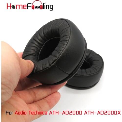 Homefeeling Ear Pads Cushions for Audio Technica ATH-AD2000 ATH-AD2000X Headphones Velour Sheepskin Leather Earpads Replacement