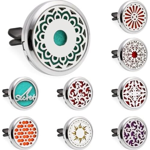 Swirl Secret Essential Oil Perfume Car Diffuser 30mm Magnetic Open Locket 10pcs Pads Free