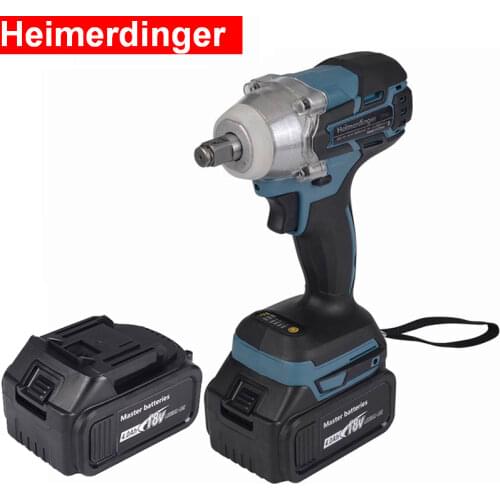Brushless cordless electric Rechargeable Impact Wrench with two 18V 4.0Ah Lithium ion Battery