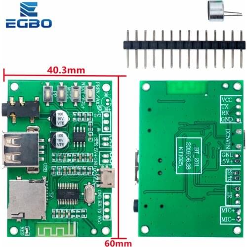 BT201 Dual Mode 5.0 Bluetooth Lossless Audio Power Amplifier Board Module Tf Card U Disk Ble Spp Serial Port Transparent Trans
