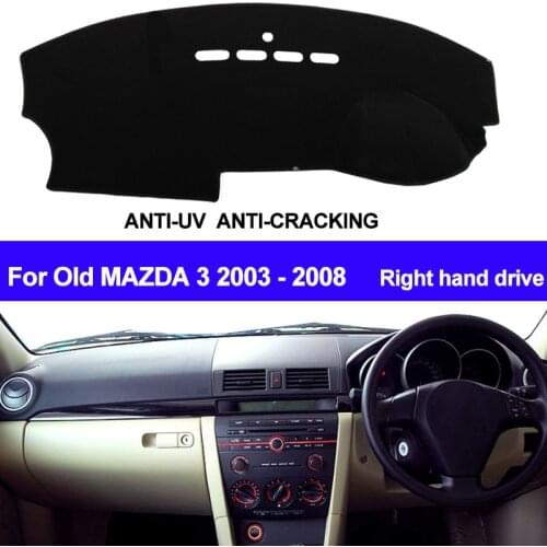 TAIJS RHD Car Dashboard Cover Dash Mat For Mazda 3 M3 BK 2004 2005 2006 2007 2008 Auto Dash Board Cover Sun Shade DashMat Pad