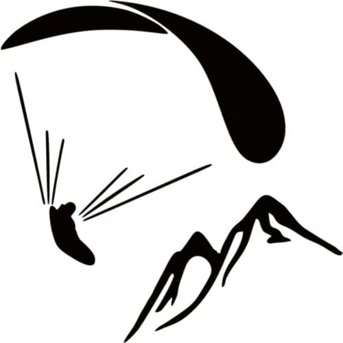 CK3021#15*15cm Paraglider funny car sticker vinyl decal white/black car auto stickers for car bumper window