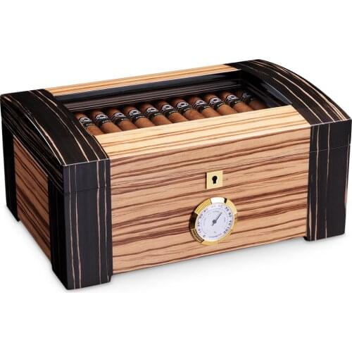 Two Color Humidor Cedar Wood Double Layer Large Capacity Cigar Moisturizing Case Box Cabinet CLA-A0004a