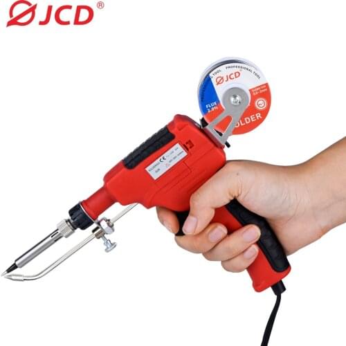 JCD Electric Soldering Iron Gun 220V 80W Manual Tin-feeding Welding Solder Repair Gun Comes With 50G Lead-free Tin High Quality
