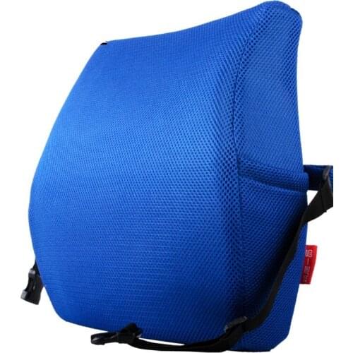 Ergonomic Design Mesh Fabric Memory Foam Back Pillow for Chair Multiple Colour Pocket Design Cushion Pillow