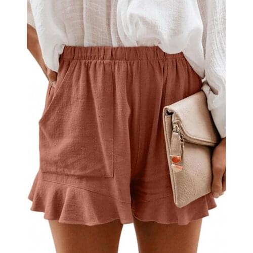 Cotton Linen Short Pants Women High Waist Summer Plus Size Loose Wide Leg Pants Casual Short Trouser Korean Slim Sweatpants Lady