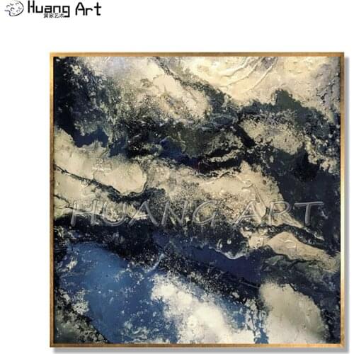 High Skill Artist 100% Hand-painted Modern Gold Black Oil Painting NO Frame Abstract Oil Painting on Canvas for Room Decor Art