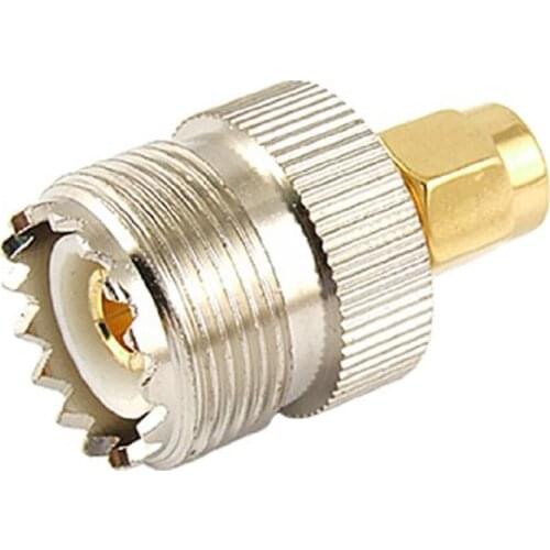 IMC Wholesale 5 X Hot Sale UHF SO-239 SO239 Female to SMA Male Plug Connector Coaxial Adapter
