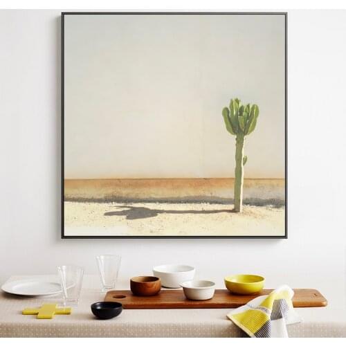 Cactus Desert Painting Pictures For Home Design Posters And Prints Cannas Wall Art Decor Decoration Chambre Modern Bedroom Decor