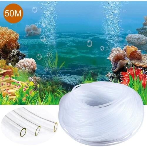 Aquarium Air Pump Oxygen Hose Aquarium Fish Tank Oxygen Pump Hose Air Pump Special Hose 4*6MM 50M/164 Feet