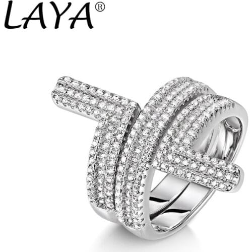 LAYA Talk Hot Sale Women Finger Ring Cubic Zirconia Fashion Popular Bridal Rings Jewelry For Wedding Party Lady Accessories