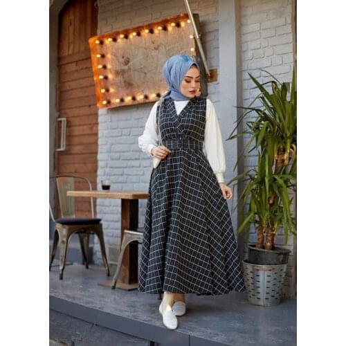 Muslim Womans Dress Turkish Clothes For Women Muslim Robe Garment Hijab European Clothing Abaya Turkey Moroccan tagine autumn