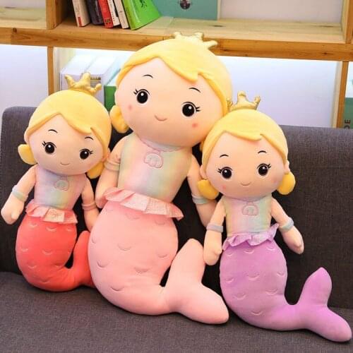 Nooer Cute Beautiful Mermaid Plush Toy Kids Girl Cartoon Mermaid Plush Doll Girl Girlfriend Kids Birthday Gift