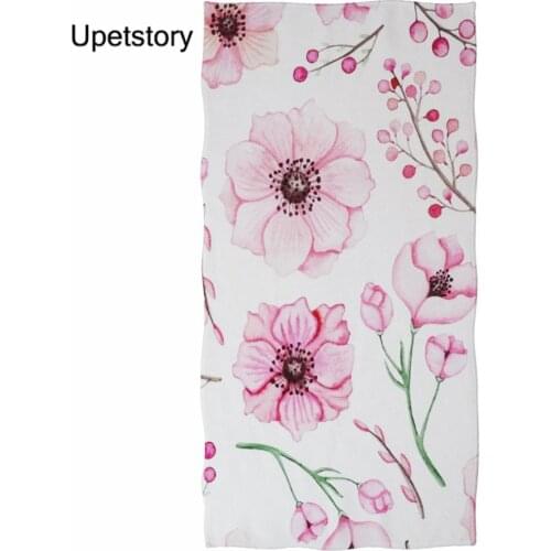 Nopersonality Floral Pastel Print Pink Flower Berry Pattern On White Soft Bath Towel Absorbent Hand Towelfor Bathroom Hotel