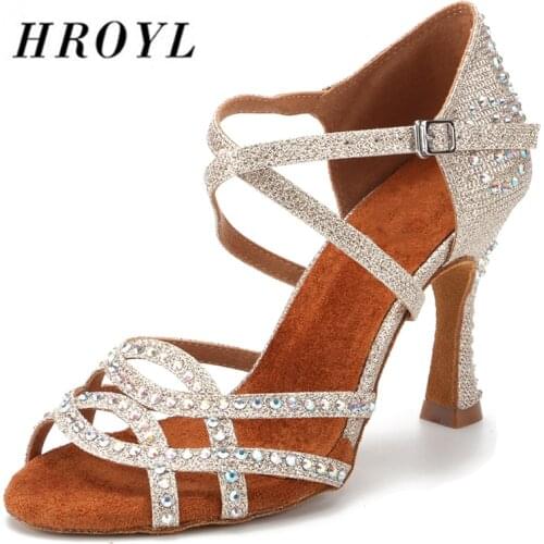 Ballroom Dance Shoes With Rhinestone For Women Girls Ladies Tango/Ballroom/Latin High Heels Indoor Dancing Shoes Dropshipping