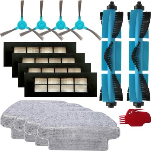 Main brush Washable Filter Side brush for Conga 3090 Robot Vacuum Cleaner Mopping Cloth Roller Brush