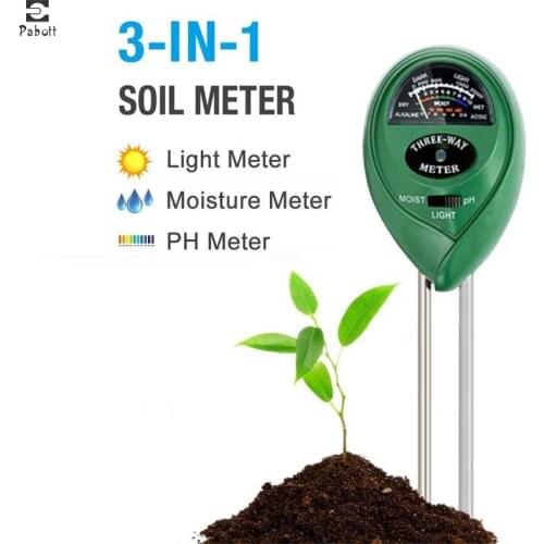 Soil PH Meter 3-in-1 Soil Tester Kits With Moisture Light And PH Test For Garden Farm Lawn Indoor & Outdoor
