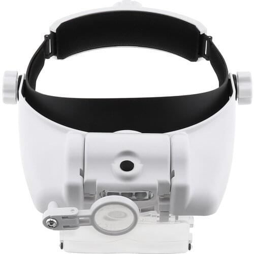 Headband Magnifier Multi-functional Loupe Led Head Mounted Magnifying Glass With 5 Replaceable Lenses Watchmaker Repair Tool