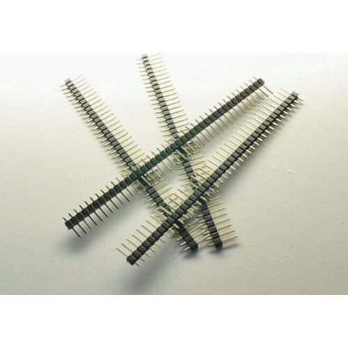 10Pcs Gold Plated Pitch 2.54mm 1x40 Pin 40 Pin Single Row Male Pin Header Strip Straight Needle Connector